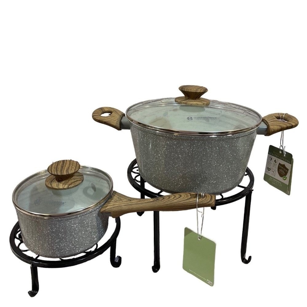 Master Class 4‎ Pc. Cookware Set Gray with white speckled